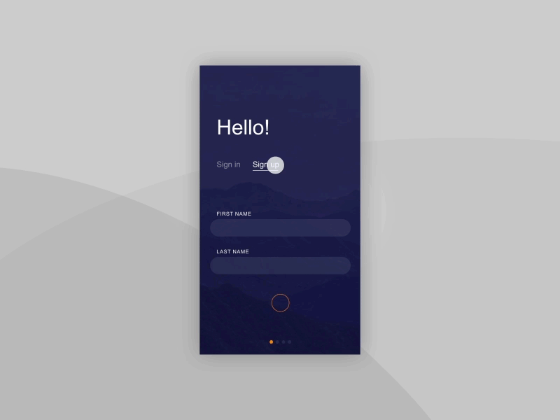 Daily UI #005 sign in/ sign up screen animation daily challege inivision log in sign in sign up ui ux