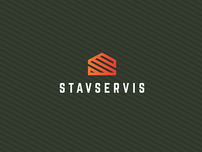Stavservis brand build building company home house logo servis