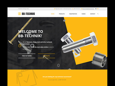BB Technik - fasteners and tools building fasteners hammer screw tool webdesign