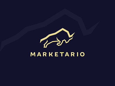 Market consulting bull bull logo market school stock