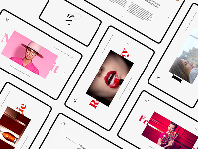 Agency Portfolio - Website UI art direction branding clean johannlucchini minimal portfolio red sketch typography ui ui design user interface ux website