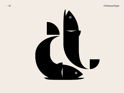 Animal Alphabet - A for 36 Days of Type 2020 36 days of type 36days 36daysoftype animal animal logo bestiary clean design fish geometric graphicdesign iconography icons illustrator johannlucchini lettering minimal nature type typography