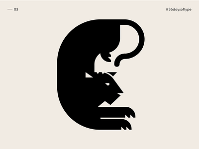 C for Continental Tiger - 36 Days of Type 2020 blackandwhite clean design icon illustration illustrator johannlucchini logo minimal symbol tiger type typedesign typography