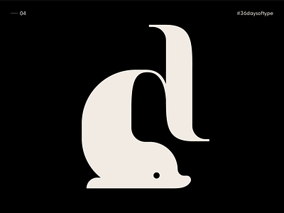 D for Dolphin - 36 Days of Type 2020 36 days of type animal black and white dolphin illustration johannlucchini lettering logotype minimalist nature symbol type typeface typography