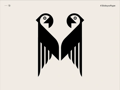 M for Macaws - 36 Days of Type 2020 alphabet alphabet typography bestiary bird bird logo birds graphicdesign johannlucchini logotype logotypes macaw macaws negative space parrot parrot logo parrots