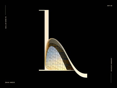 H for Zaha Hadid - Architype Alphabet Project