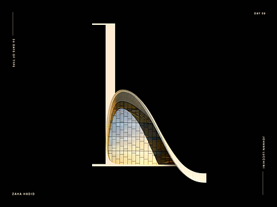 H for Zaha Hadid - Architype Alphabet Project 36daysoftype alphabet architecture art direction graphic design illustration johannlucchini letter h minimal type design type designer typography typography art