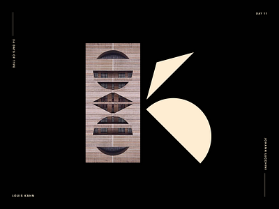 K for Louis Kahn - Architype Alphabet Project alphabet architect architectural architecture design graphic design illustration johannlucchini lettering minimal shape typography