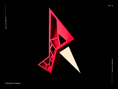 R for Fernando Romero - Architype Alphabet Project 36daysoftype abstract alphabet art direction design graphic design illustration johannlucchini type typography