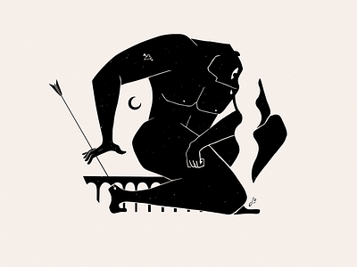 Greek Mythology - Achilles achilles black ink blackandwhite character characterdesign design greek mythology illustration ink inspiration minimal minimalist mythology negative space