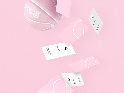 Visual identity for a sport app art direction basketball branding business cards dribbble graphic design johannlucchini pink sport sport app visual identity