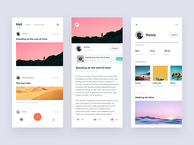 Read and Radio station APP by Hori_zon on Dribbble