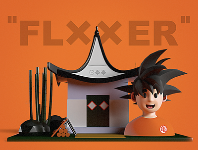 FLXXER PLAN- Dragon Ball 3d graphic design