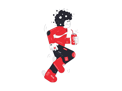 Coke Drinker No.17🥤 art character design doodle drawing flat illustration vectorart