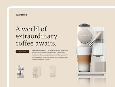Nespresso Website Redesign art design interfacedesign nespresso redesign ui website