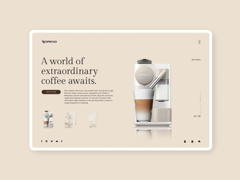 Nespresso Website Redesign