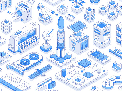 largest isometric package in the world! 3d adobe illustrator blockchain blue cloud hosting illustration isometric isometric illustration linear linear art outline outline isometric outlined senua svg svg animation ui ui ux ux