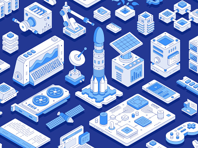 The largest isometric package in the world! 3d adobe illustrator blockchain blue cloud hosting illustraion isometric isometric illustration linear linear art outline outline isometric outlined senua svg svg animation ui ui ux ux