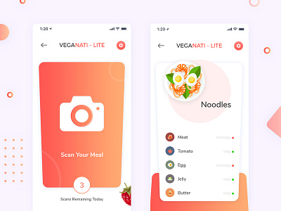 Food App clean design creative graphics mobile application ui ux