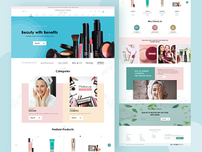 Beauty Landing Page beauty website clean design graphic design landing page ui ux design web design