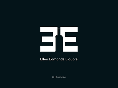 E.E. Liquors Logo illustration beer logo bottle logo bottle mark branding ee escher illustration lettermark liquor logo symbol