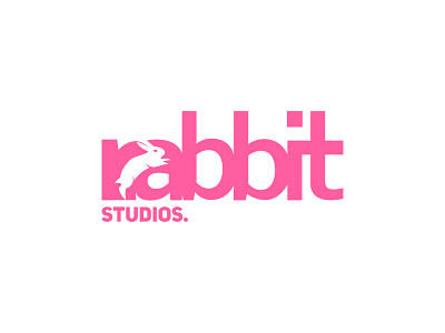 Logo Design for rabbit Studios branding dribbble icon illustration letter logo logo design logotype mark negative space logo rabbit symbol typography