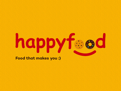 Happyfood Logo Concept Design adobe branding design dribbble icon illustration illustrator logo logomark logotype symbol typography