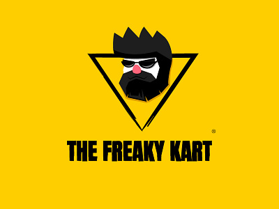 The Freaky Kart Mascot Logo illustration