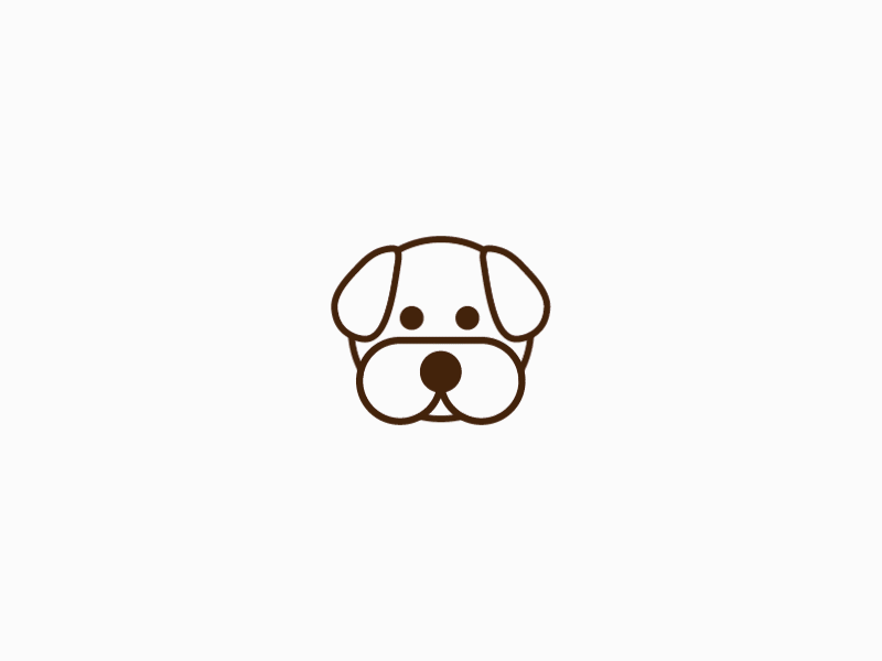 Minimal Dog Animation after effects after effects animation cute dog dog icon gif icon illustration minimal art motion art vector