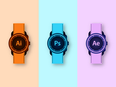 Adobe Watches Concept Illustration