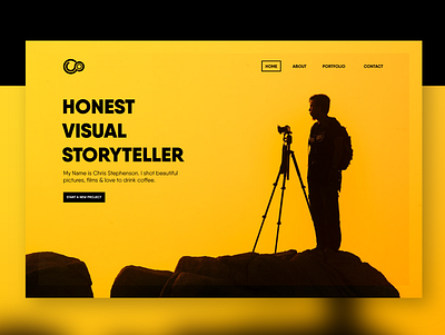 Filmmaker Portfolio app design dribbble minimalist typography ui ux web