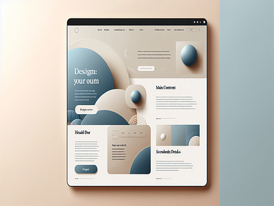 Visual design landing page idea