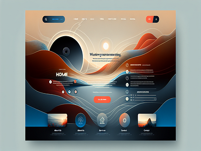 Visual design landing page idea