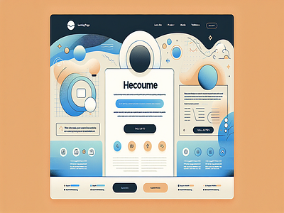 Visual design landing page idea