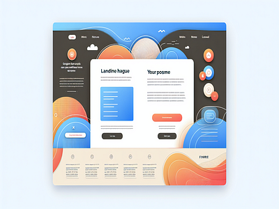 Vibrant and dynamic design graphic design landing page idea ux website www