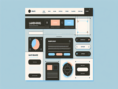 Minimalistic design landing page idea ui website www