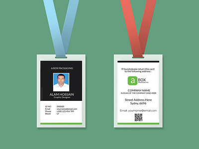 Vertical Id Card Design For Corporate