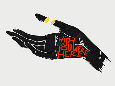 wish you were here illustration design typography