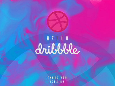 Hello Dribbble abstract blue ddesign dribbble hello hello dribbble pink