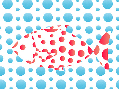Dot- Fish dots fish illustration