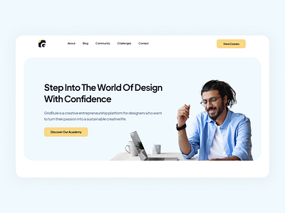 GridRule - Design Education Website Homepage