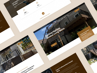 Garage Shop Designs - Deck Builder Company Website Design branding cro deck builder elementor landscaping website marketing website ui web design website design wordpress