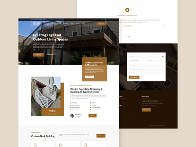 Garage Shop Designs - Deck Builder Company Website Design branding creative cro deck builder elementor landing page marketing website typography ui ux web design