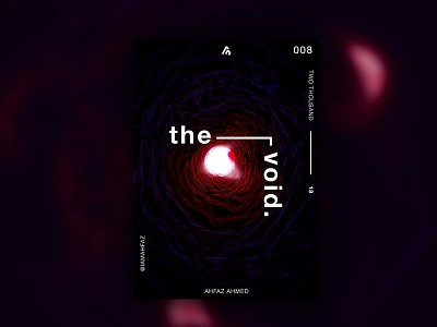 Poster #008 - The Void adobe illustrator art creative dark art dark background design dribbble illustration poster poster a day poster art poster challenge poster design print design purple red red and black type typography