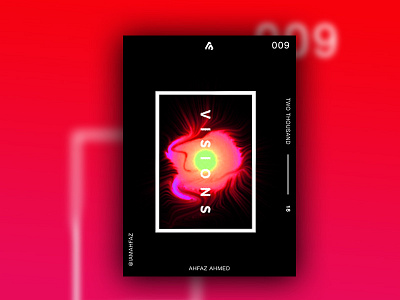 Poster #009 - Visions 3d art adobe illustrator art creative design dribbble fluids illustration layout liquid poster poster a day poster art poster challenge poster design print design red red and black type typography