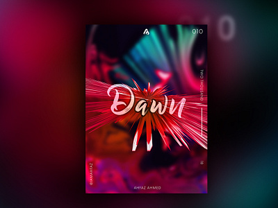 Poster #010 - Dawn 3d art 3d artist adobe illustrator art creative design dribbble fluids illustration liquid poster poster a day poster art poster challenge poster design print design red red and black type typography