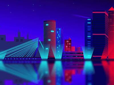 Rotterdam Skyline Illustration