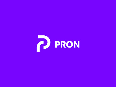 Pron branding design logo type typography vector