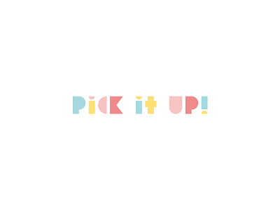 Pick It Up! branding design didactic kit logo start up teaching toolbox toolkit type typography vector