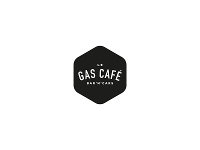 Gas Cafe branding design logo type typography vector
